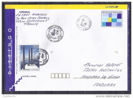 ANDORRE N° 439 (TAXE DE POSTE RESTANTE) SUR L. DISTINGO DE FRANCE Du 12.10.93 - Storia Postale