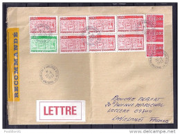 ANDORRE N° 437x7/436/435x3 SUR LETTRE RECOMMANDEE DU 20.8.93 POUR FRANCE - Covers & Documents