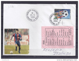 ANDORRE TP N°446 SUR LETTRE DU 20.6.94 POUR L'ISLANDE - Storia Postale