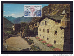 ANDORRE N°327 SUR CP Du 18.2.84 POUR FRANCE   1° JOUR - Cartas & Documentos