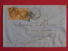 BS7 FRANCE   LETTRE RR 1868 NEUCHATEL A LAFEUILLIE +NAPOLEON  2X  N°31 + AFF INTERESSANT++++ - 1863-1870 Napoléon III Lauré