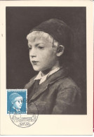 SUISSE - CARTE MAXIMUM - Yvert N° 721 - PORTRAIT D'ENFANT - OEUVRE D'Albert ANKER - Cartes-Maximum (CM)