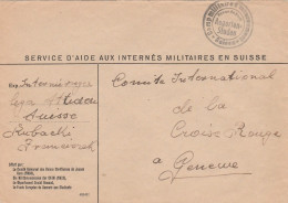 WW2 - Suisse - Camp Militaire D'internement D'Aegerten Studen Vers CICR à Genève - Oblitérations