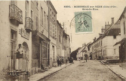 - Côte D Or- Ref-A746- Mirabeau Sur Beze - Grande Rue - Facteur Devant Bourrellerie E. Hinsinger - Facteurs - Metiers - - Mirebeau