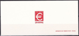 France Sc2691 Introduction Of The Euro, Deluxe Sheet - Usines & Industries