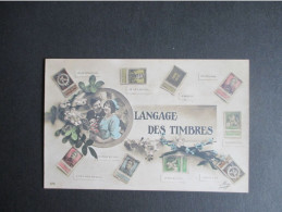 PK "Langage Des Timbres" Met Zegels Pellens - 1912 Pellens