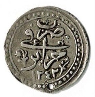 ALGERIE /  1/4de BOUDJOU / SULTAN MAHMOUD I / AH 1242 -AC 1827 / ARGENT / 2.47 G / 21 Mm - Algérie