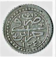 ALGERIE /  1/4 De BOUDJOU / SULTAN MAHMOUD I / AH 1240 -AC 1825 / ARGENT / 2.4726g / 21 Mm - Algérie