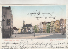 C8484) SCHÄRDING Am INN - Oberer Stadtplatz - Chromlitho 1901 - Schärding