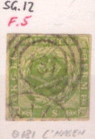 Danimarca Danemark 1854 MiN°5  8S Verde (o) Vedere Scansione - Gebraucht