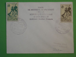 BS7 AOF   BELLE LETTRE RR  1947 VISITE  DU PRESIDENT BAMAKO +DAKAR  SENEGAL   + AFF PLAISANT++++ - Lettres & Documents