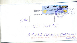 Lettre Flamme Chiffree Cachet Vieille Eglise Sur Vignette Lv - 2000 « Avions En Papier »