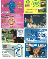 France. 8 Telecartes. Bon Etat. - Phonecards: Private Use