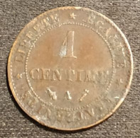 FRANCE - 1 CENTIME 1891 A - Cérès - Gad 88 - KM 826.1 - 1 Centime