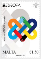 Malta 2023 Europa CEPT Peace Stamp Mint - 2023