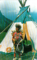 3684 – Banff Alberta Canada – Chicken Indian Dancer – Traditional Costume - Animation – VG Condition – 2 Scans - Banff