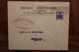 1915 Occupation Belge Cover Armée Allemande Belgique Banque D' Outre Mer Gepruft Belgie Besetzung WK1 WW1 - Esercito Tedesco