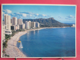 USA - Hawaii - Waikiki Beach And Diamond Head - R/verso - Honolulu