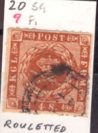 Danimarca Danemark 1863 MiN°9 4S Rouletted (o) Vedere Scansione - Used Stamps