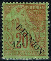 Réunion - 1891 - Y&T N° 30*, Neuf Avec Trace De Charnière. Petite Adhérence Et Léger Aminci - Neufs