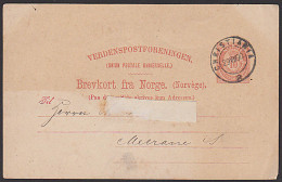 Norge Norwegen Brevkort CHRISTIANIA 1900 Ganzsachenkarte Nach Meerane In Sachsen - Briefe U. Dokumente