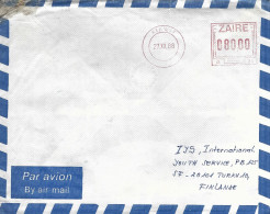 DRC Congo Zaire 1988 Kikwit Meter Frama A25 EMA Cover - Storia Postale