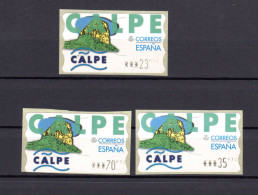 Spanien Espana Spain Atm Frama Etiquette Distributeurs Calpe Set 23 35 70 Postfrisch Mint Mnh - Timbres De Distributeurs [ATM]