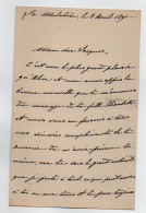 VP22.006 - Noblesse - LA MULATIERE 1891 - LAS - Autographe De Mr A. De SAINTE - MARIE - Other & Unclassified