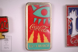 Pin Coca Cola Is The Music Eye - 14 X 24 Mm - Butterfly Fastener - Coca-Cola