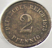 Germany - Kaiserreich - 1875 - KM 2 - 2 Pfennig - Mint D - VF - Look Scans - 2 Pfennig