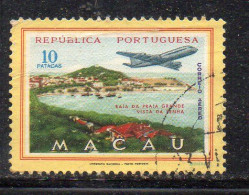 MONK309 - MACAU MACAO , Posta Aerea Il 10 Patacas Usato - Posta Aerea