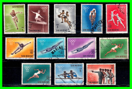 SAN MARINO ( EUROPA ) SERIE DE 11 SELLOS AÑO 1964 JUEGOS OLIMPICOS. TOKIO, JAPON.. - Used Stamps