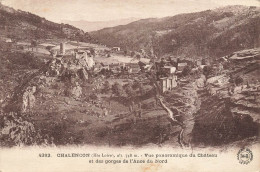 Chalençon * Vue Panoramique Du Château Et Des Gorges De L'ance Du Nord - Andere & Zonder Classificatie