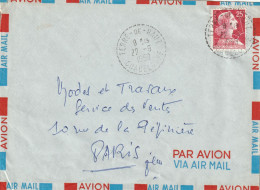 FRANCE Lettre 1959 TERRE DE HAUT ILES DES SAINTES GUADELOUPE Pour PARIS - 1955-1961 Marianne De Muller