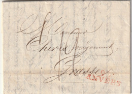 LETTRE ANVERS DEPARTEMENT 93 Pour GRASSE - 1794-1814 (French Period)