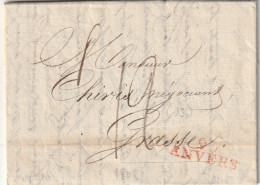 LETTRE ANVERS DEPARTEMENT 93 Pour GRASSE - 1794-1814 (Französische Besatzung)