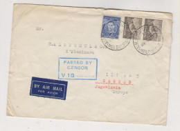 AUSTRALIA, MELBOURNE Censored Airmail Cover To Yugoslavia - Cartas & Documentos