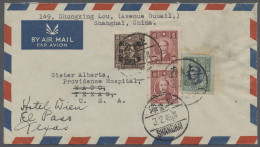 China: 1948, Feb 3, Airmail Letter To Texas Bearing Sun Yat-Sen 100 $ Dark Carmi - Cartas & Documentos
