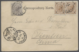 China - Incomming Mail: 1899, Ansichtskarte Aus Pettneu (Österreich) Mit Leichte - Other & Unclassified