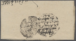 Jaipur: 1770-1796 (ca.), 2 Vorphilafaltbriefe Mit Siegelstempeln Des König Jaish - Jaipur