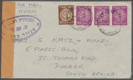 Israel: 1949-50, Three Covers With Good Censorship Labels And Marks, Whereof Two - Cartas & Documentos
