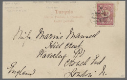 Palestine: 1903, Ppc Showing Old Turkish Postmark JAFFA MARKET (postvard Slightl - Palestine