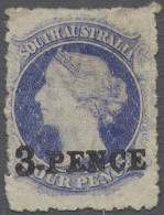 South Australia: 1870-76, Five Better Stamps, E.g. SG 68 Used, SG 91, 115, 123, - Covers & Documents