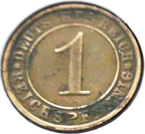 Germany - 1932 - KM 37 - 1 Reichspfennig - Mint A - VG - Look Scans - 1 Renten- & 1 Reichspfennig