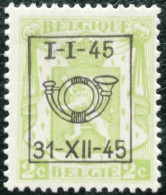 België - Belgique - C17/40 - 1945 - MNH - Michel 452VV - Klein Staatswapen - Typos 1936-51 (Petit Sceau)
