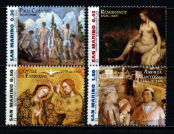 SAN MARINO - 2006 - ARTE - PAINTINGS - PAUL CEZANNE, REMBRANDT, GENTILE DA FABRIANO, ANDREA MANTEGNA - MNH - Ungebraucht