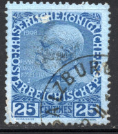 1510. GREECE. 1908 AUSTRIA CRETE 25 C.SALZBURG VERY RARE POSTMARK. HEAVY SCRATCH ON FACE. - Creta