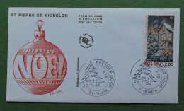 St Pierre Et Miquelon 1994 - 1er Jour 23/11/1994 Du Timbre NOËL 1994 (Sapin, Guirlandes) à St Pierre - Lettres & Documents