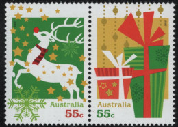 Australia 2012 MNH Sc 3807-3808 55c Reindeer, Gifts Christmas Pair - Mint Stamps