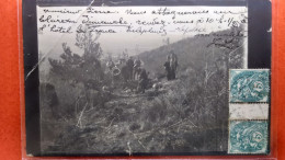 Carte Photo De Chasseurs. Message à Mr Pierre De Vieil Castel. Dreux. Non Située.   (AF.482) - Chasse